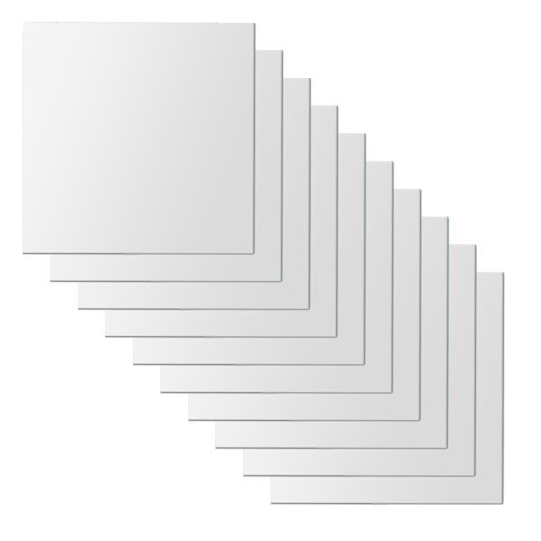 25 stk DIY firkantede speil veggklistremerker 15 cm selvklebende fliser 3D speildekor for DIY Acryli