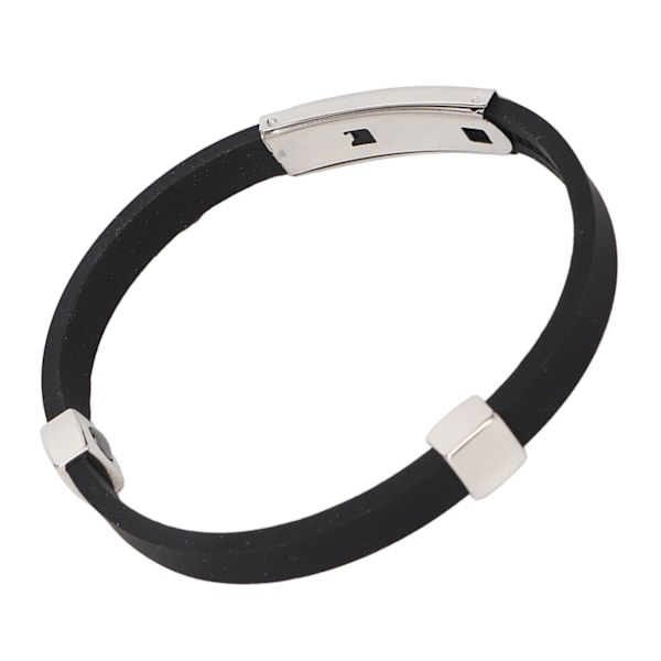 Silikonarmband statiskt förebyggande handledsremmar band Eliminera kroppen statiskt armband stål och svart
