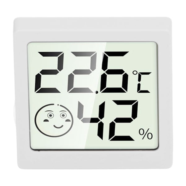 Rumstermometer och hygrometer för hushåll, hög noggrannhet, minidigital termometer, hygrometer, vit