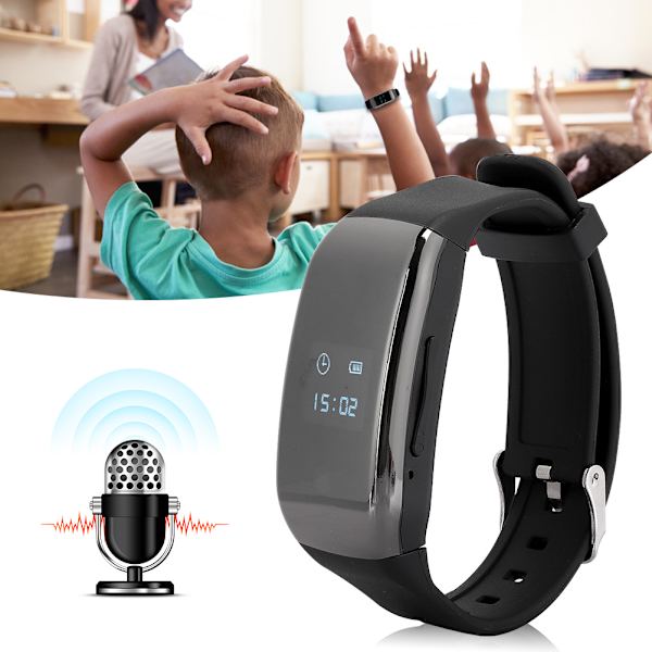 HD 1080P Kamera Armbåndsur Digital Lydoptager Armbånd Støjreduktion Optager Armbånd 8GB