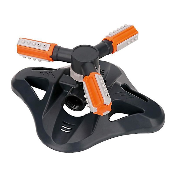 Automatisk sprinkler, hagesprinkler automatisk plen vanning 3 dyser plensprinklere, 360° roterende vanningssystem