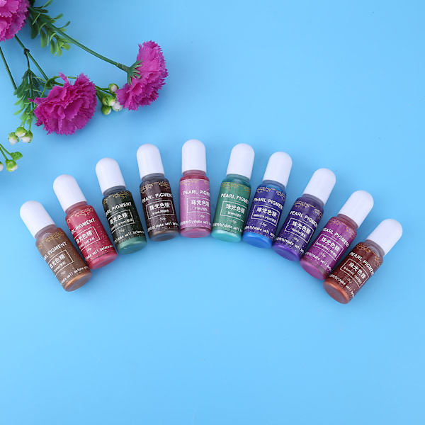 10 farver 10 g Epoxy UV-harpiks Farvefarve Farvestof Pigment DIY Kunsthåndværk (#B)