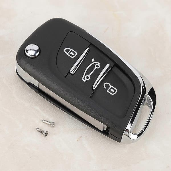 3-knapps bilfjärrkontroll Flip Key Fob Case Blade Cover Shell Passar Peugeot Partner 306 407