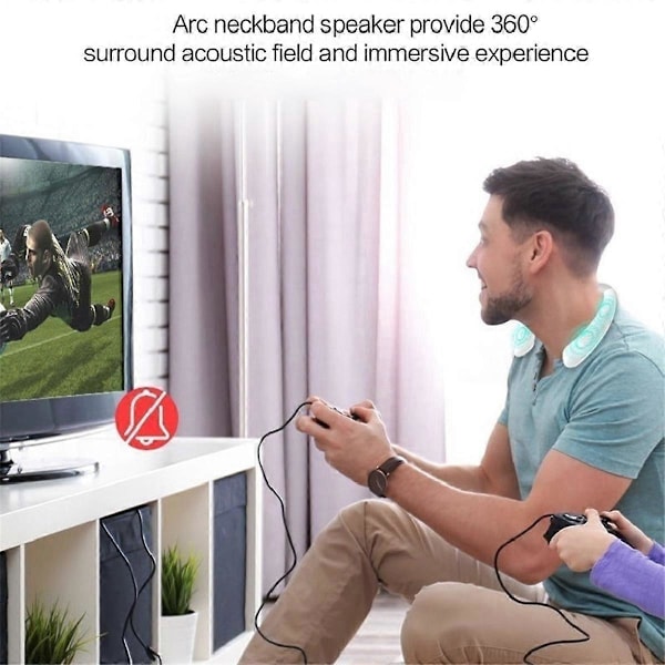 Niskaan asennettava langaton Bluetooth 5.0 -tilaäänikaiutin, valkoinen