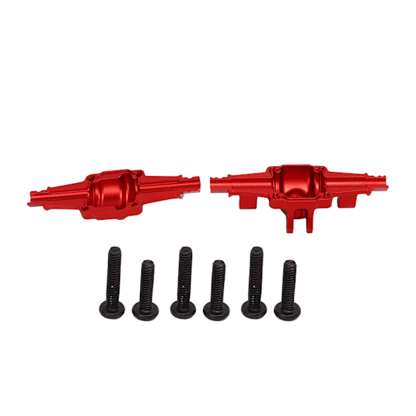 RC-aksel i aluminiumlegering, sterk RC-foraksel og bakaksel for FCX24 1/24 Crawler 6,2 cm rød