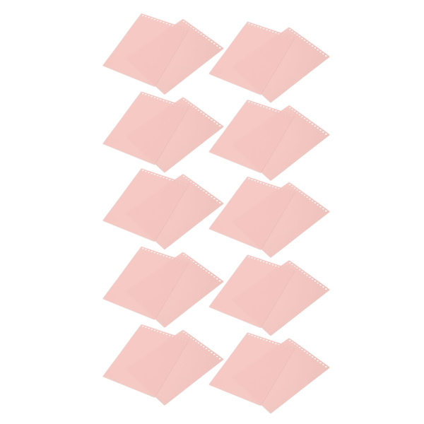 20 stk A5 15 hull tverrgående PP løsarkomslag avtakbar vanntett komfortabel håndfølelse for kontor Blush Pink