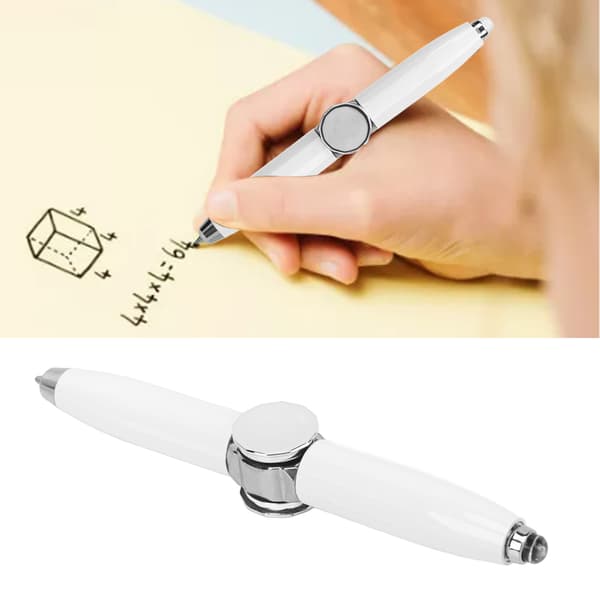 LED Lysende Gyro Kulepenn med Fingertupp