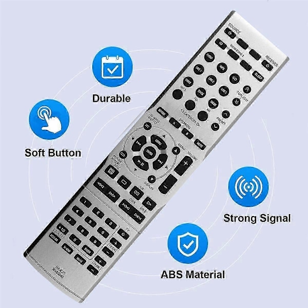RAX25 WV50040 Ersättningsfjärrkontroll kompatibel med Audio Receiver R-S500 R-S700 R-S500BL R-S700BL RS500 RS700