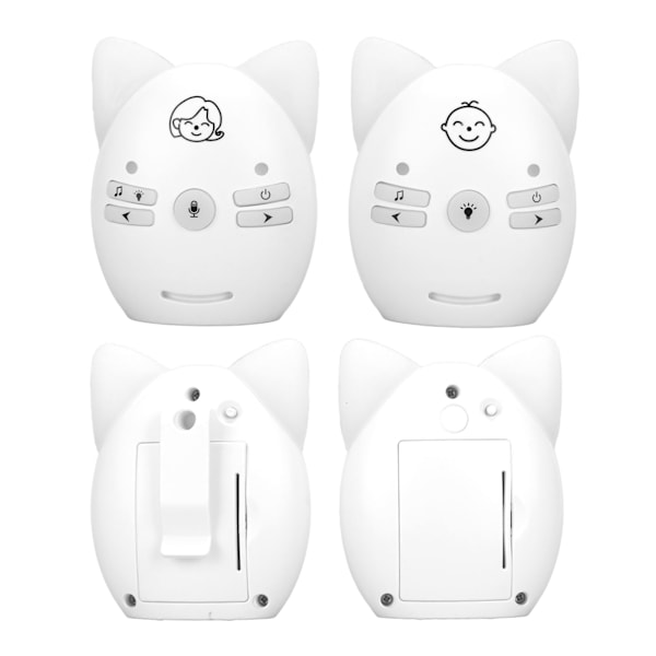 Lyd babymonitor ISM 905 til 925MHz 100 til 240V trådløs digital krypteringsoverføring 10 volum justerbar for barn hvit