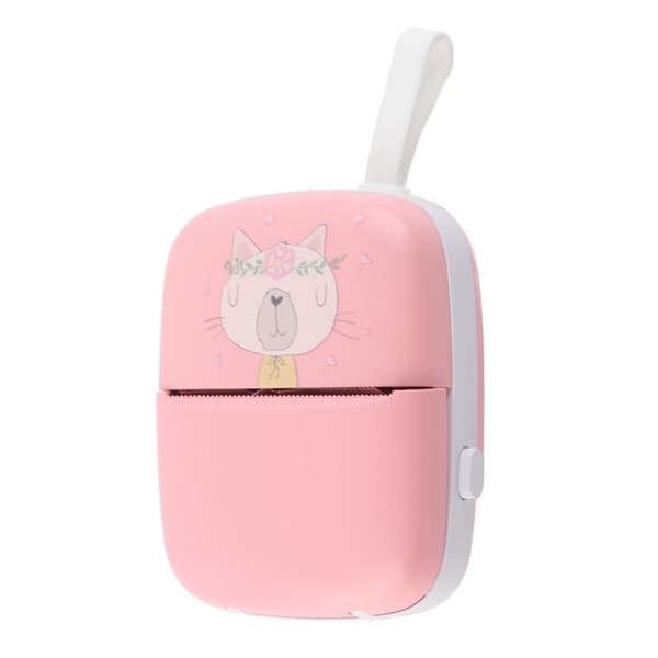 Lomme termoprinter HD Mini Multifunktionel Bluetooth Telefonprinter til Studerende Pink