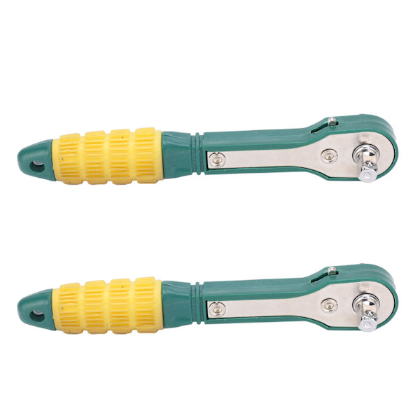 2 st Ratchetnyckel 1/4 Hexhylsa 45# Ståldriven Skiftnyckel Handverktyg 144mm Gulgrön