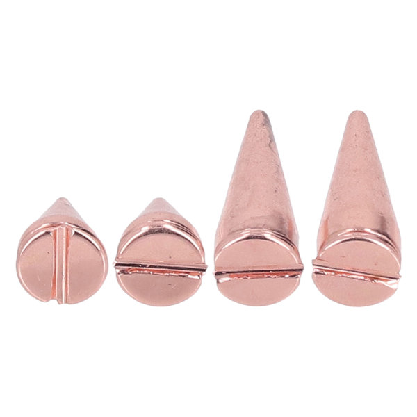 20 st 7x10mm 7x20mm Punk Cone Spikes Nitar Roséguld Metall Galvaniserad Spike Skruv Nitar För DIY Kläder Väskor