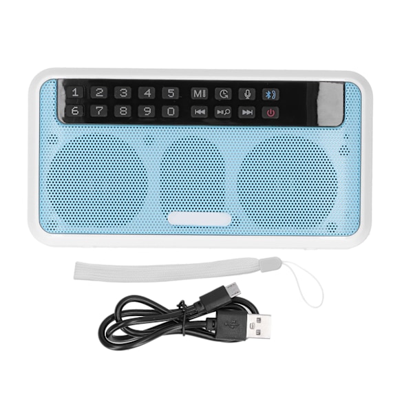 E500 Wireless Bluetooth Portable Speakers Support AUX/ Memory Card with FlashlightBlue