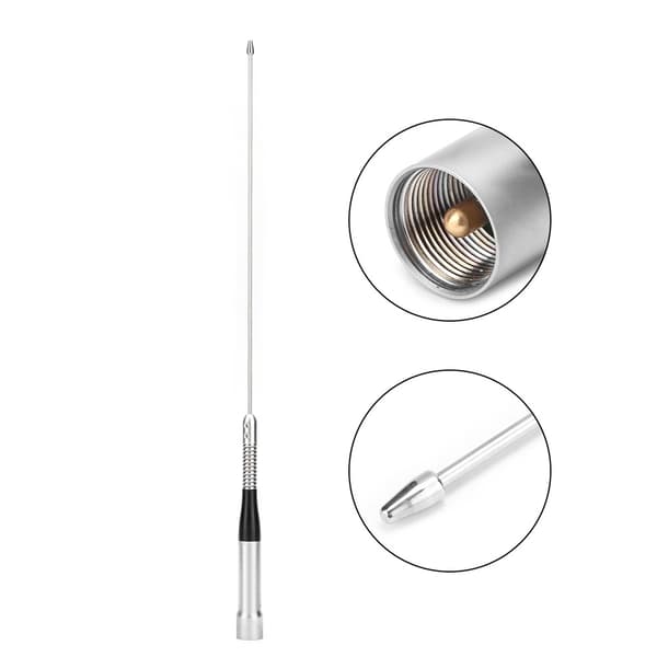 SP-40 100W UHF Dualbåndsantenne til Walkie-Talkie Biltaxier Sølv