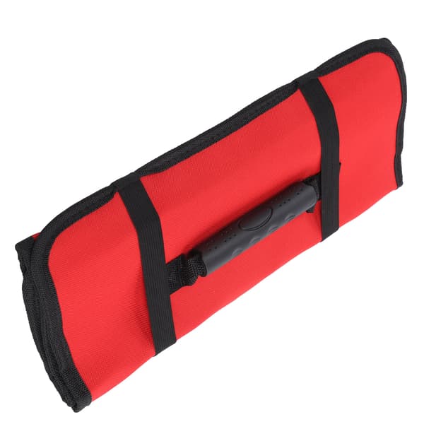 Multifunksjonell bærbar rullende verktøyveske Elektriker Organizer Pouch Toolkit Rød
