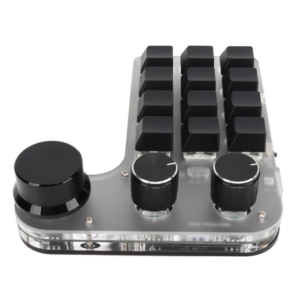 Programmerbart tastatur med RGB 3 knott 12 taster 2,4G USB-mottak Bluetooth DIY multifunksjonstastatur