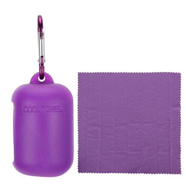 Kannettava mikrokuitukuivaus Ultra Soft Compact Gym -pyyhe rannalle, vaellukselle, joogalle, matkustamiseen, urheiluun, reppuun, violetti