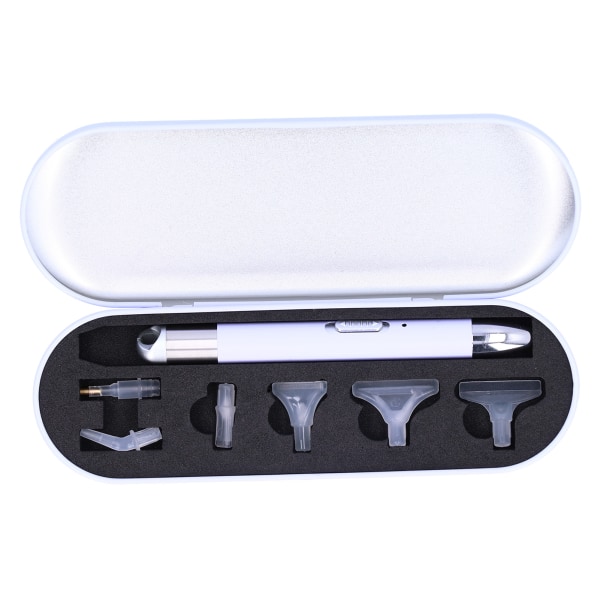 Borepenn lysende USB-ladbar korssting-applikasjon diamantmaleverktøy med oppbevaringsboks Lilla