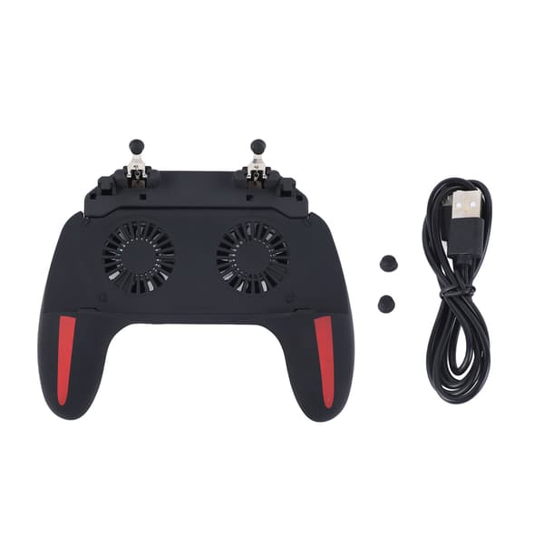 Mobil Spilcontroller med Køleblæser - Stille Drift, Spilgreb, Gamepad, Mobilcontroller Udløser til Telefon H10 Radiator Stik