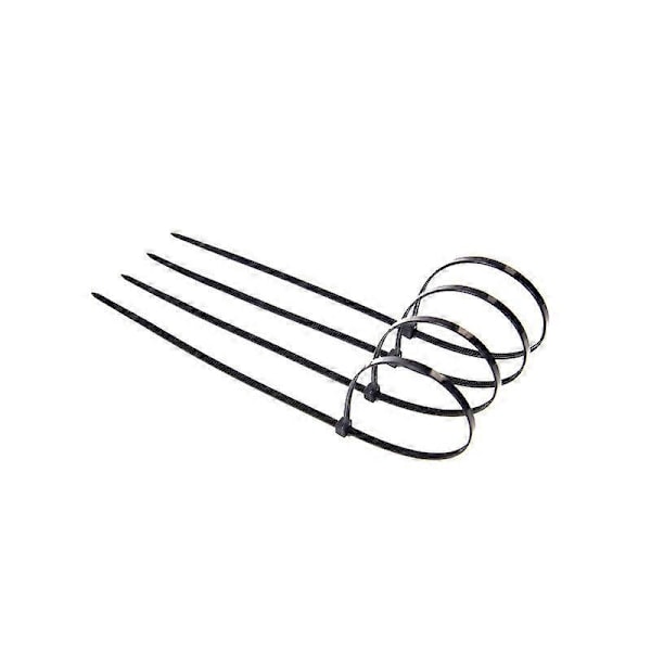 Pakke med 100 slangeklemmer, svart, 200 x 4,8 mm