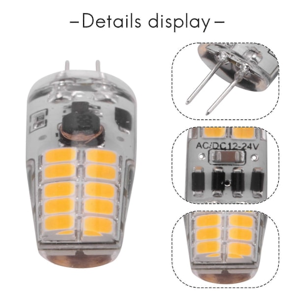 10 stk. G4 LED Pære Ac/dc12v-24v 3w Led G4 Lys 20led 360 Graders Lysvinkel 2835smd Erstatter 30w Halogen
