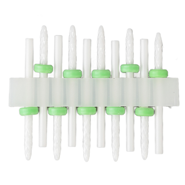 10 stk keramisk negleborkrone sett hjemme neglelakk gel polish død hud neglebånd remover bits for neglebormaskin type 1