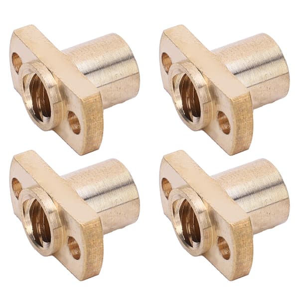 4 stk. Trapezformet møtrik T8 messing H flange hardware fastgørelseselementer 3D printer tilbehør 8 mm
