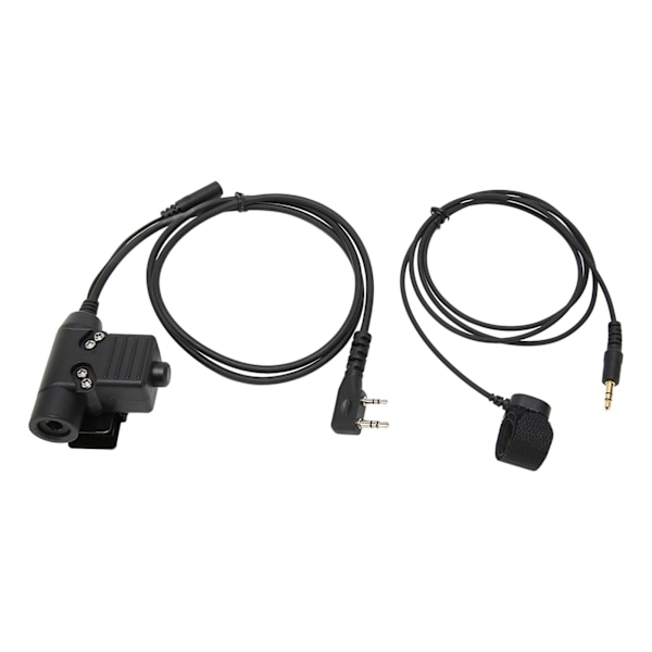 U94 PTT-adapter Tryk og tal-knap Walkie Talkie Military Headset-stik Udskiftning til BAOFENG UV-5R