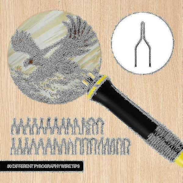 Pyrografi Trebrenningssett Profesjonelt Trebrennerverktøy 30 Trebrenningspennetupper(,)
