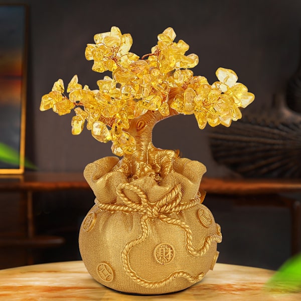 Guld Farve Træ Dekoration Resin Håndværk Ornament til Hjem Vinskab Stue Gang