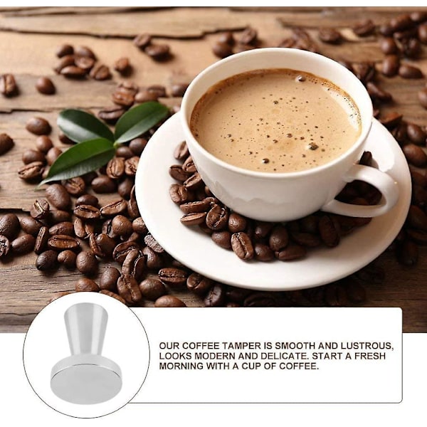 Espressokaffetamper i rostfritt stål - 40 mm diameter, platt bas, påfyllningsbar & återanvändbar