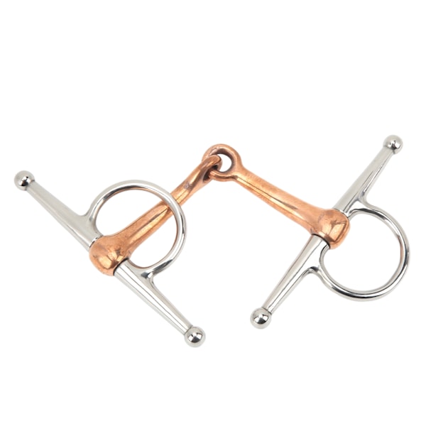 Häst Full Cheek Snaffle Rostfritt Stål Ring Snaffle Bit för Utomhus Hästtillbehör 125mm