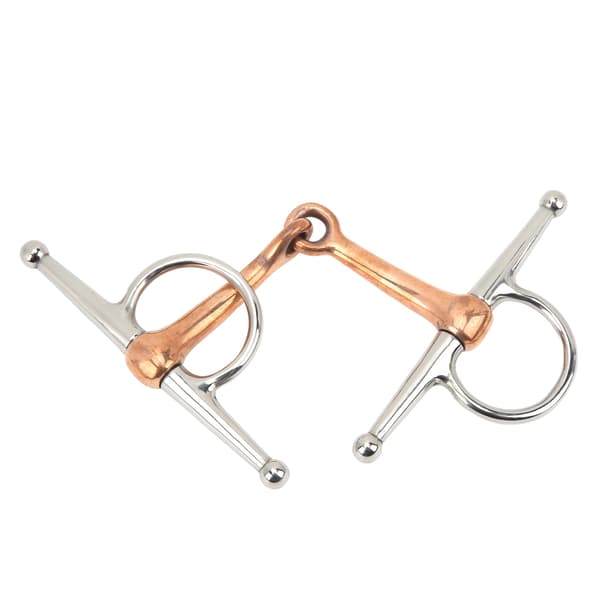 Hest Full Cheek Snaffle Rustfritt Stål Ring Snaffle Bitt for Utendørs Hestetilbehør 125mm