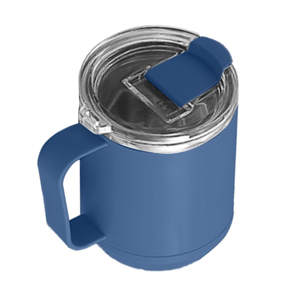 Kaffe Mugg 460ml 304 Rostfritt Stål Liner Läcksäker Elegant Bärbar Mugg för Utomhusaktiviteter Blå