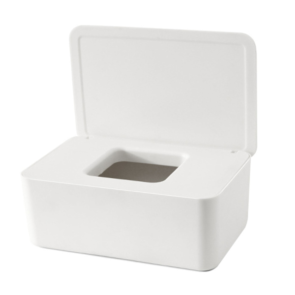 Servietbeholder Vandafvisende Hvid Bred Åbning Låg Design Stærk PP Tissue Papiræske til Kontor Soveværelse Stue