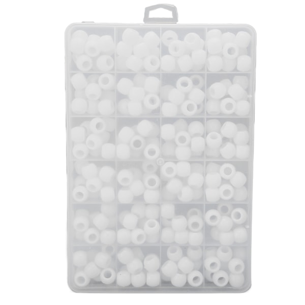 240 st skäggpärlor vita plast viking deadlock pärlor för flätor hästsvans rollspel