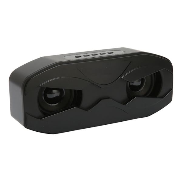 Bluetooth -högtalare FM-radio HiFi Subwoofer Trådlös högtalare med LED-skärm Färgglatt andningsljus för hemresor Deep Sky Black