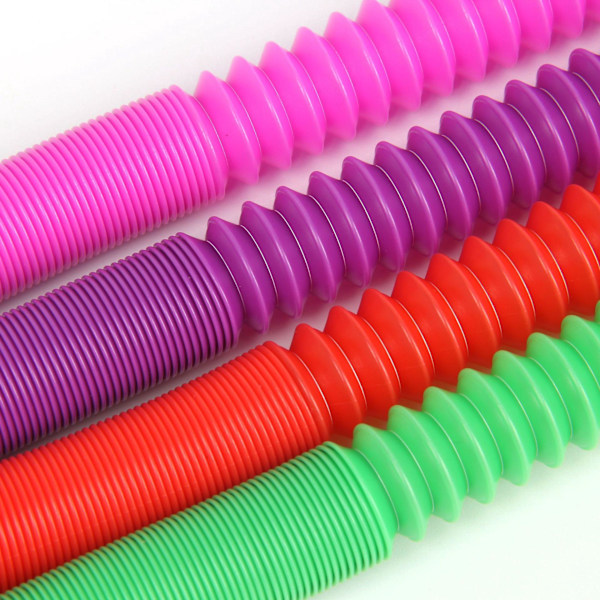8 stk. Pop Tubes Fidget Legetøj til Børn og Voksne Stressaflastende Sanse-Læringslegetøj til Småbørn