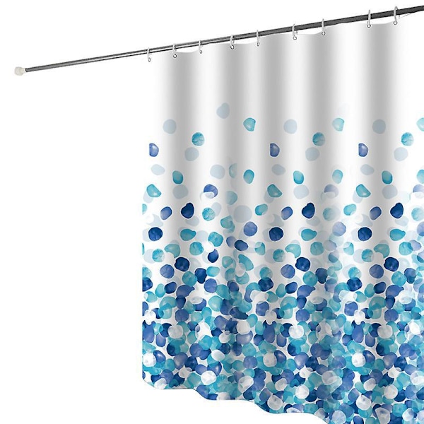 Duschdraperi, Duschdraperi 180x200cm, Maskintvättbara Duschdraperier i Polyester med Tyngd i Nederkanten och 12 Krokar, Badrumsdraperi för Badrum,