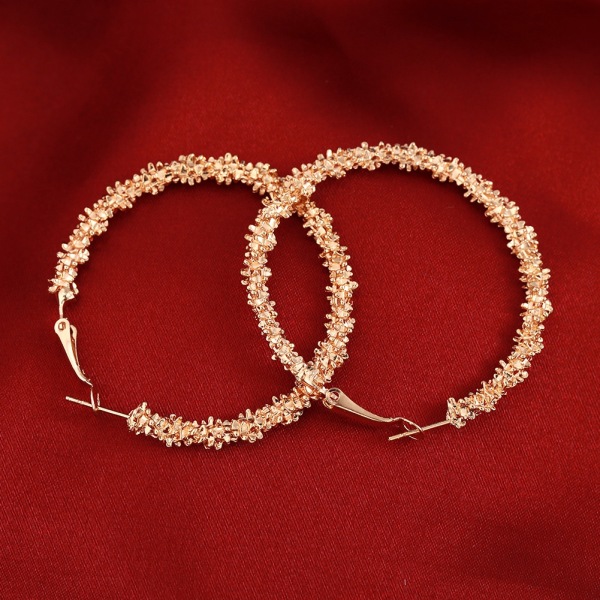 Kvinner Big Hoop øredobber Large Loop Circle Legering smykker Øreringer (gull)