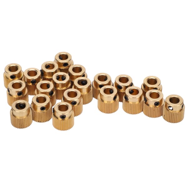 20 stk. 40 tænder drivgear messing gul 3D-printer udskiftningstilbehør 11 mm x 11 mm