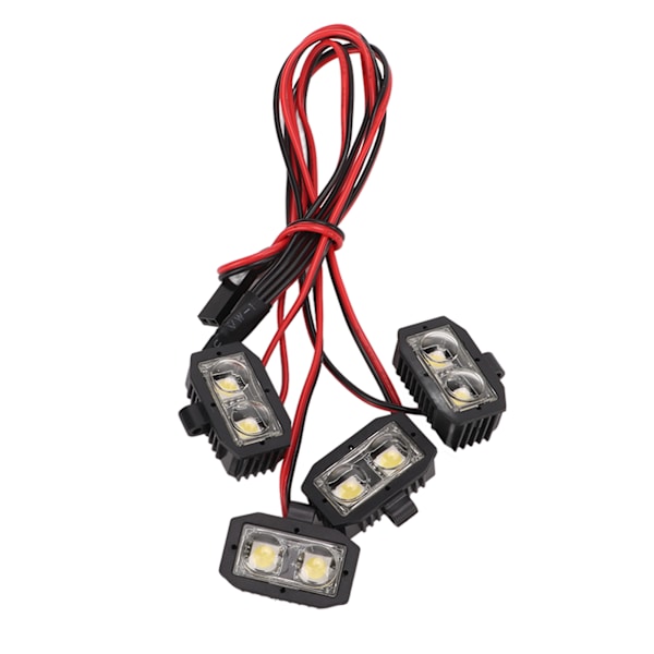 RC-strålkastare 5‑7.4V 8LED vitt ljus RC LED-strålkastare Slitstarka RC LED-ljus med plastskal för 1/10 RC-bil