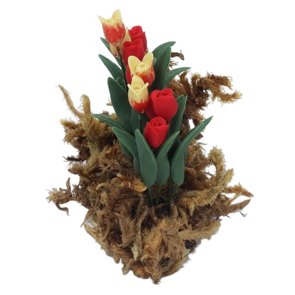 1:12 DIY Simulering Dockhus Blommor Miniatyr Dockhus Mossmatta Trädgård Scen Dekoration