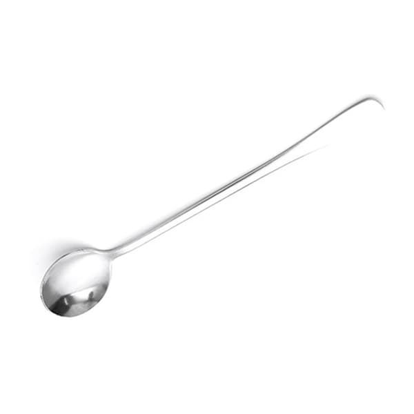 Langskaftede skjeer i rustfritt stål, elegante multifunksjonelle røreskjeer for kaffe, te, dessert, 3 stk. rundt hode