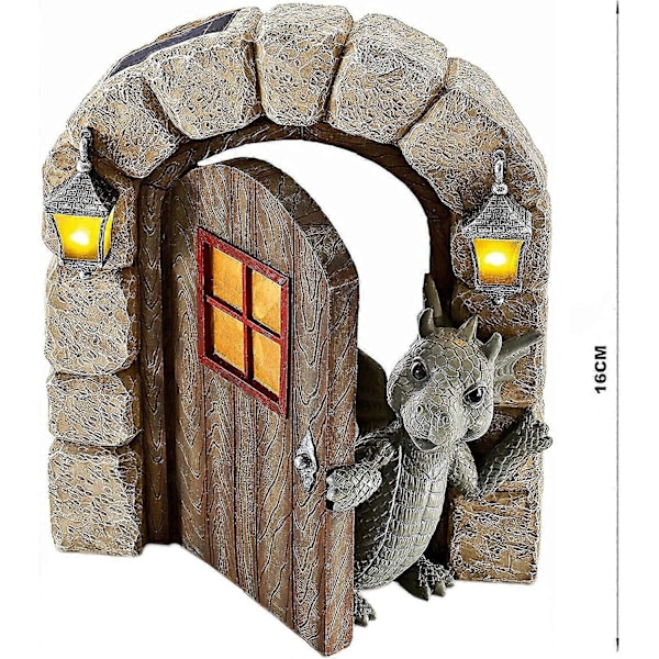 Gårdhave Drage Skulptur Vægdekoration, dejlig Resin Have Drage Statue