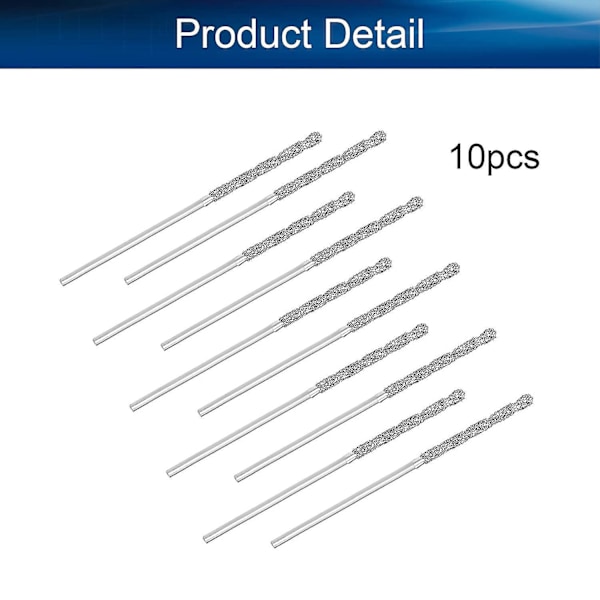 20st 1mm/0.04 tum Diamantborr Höghastighetsstål Hss För Glas Snäckor Sten Kakel-B7