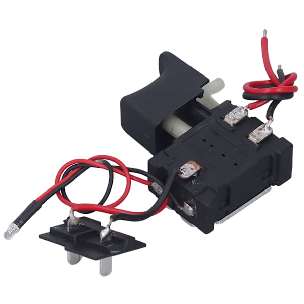 Sladdlös borrmaskin avtryckarswitch universell hastighetskontroll ersättning CW CCW justerbar med litet ljus 7.2~24VDC 16A