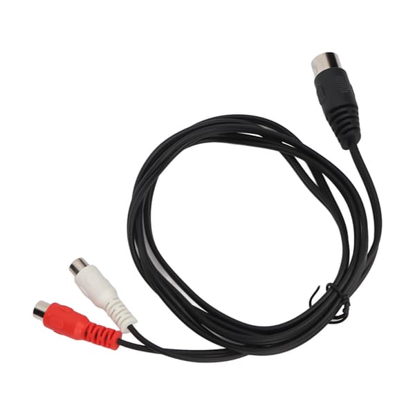 DIN 5PIN han til 2RCA hun kabel Professionelt RCA adapterkabel til gammelt lydudstyr 1,5 m