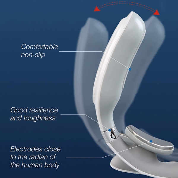 Varmende nakkemassasjeapparat Elektrisk pulsmassasjeapparat for nakkeskuldermuskelavslapning med 4 flytende hodehelsepleie