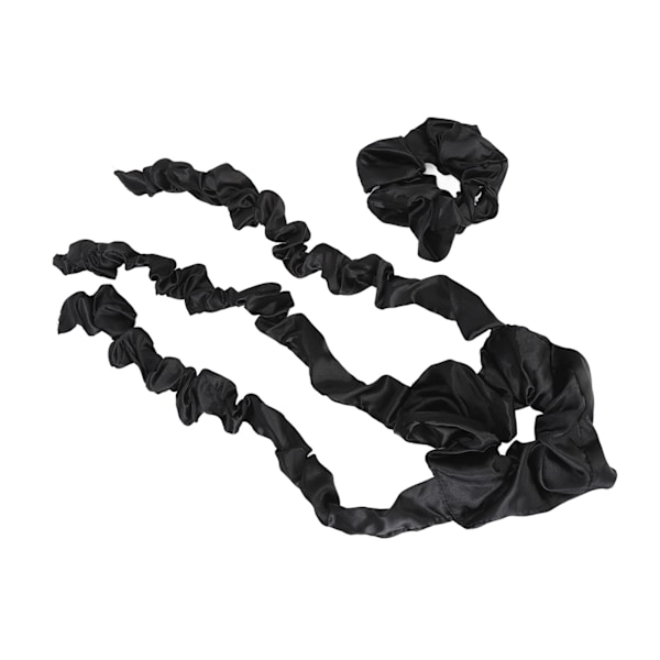 Varmefri hårkrøllemaskine med Scrunchie Varmefri krøllestang pandebånd Sovende hårruller Stylingværktøj Sort